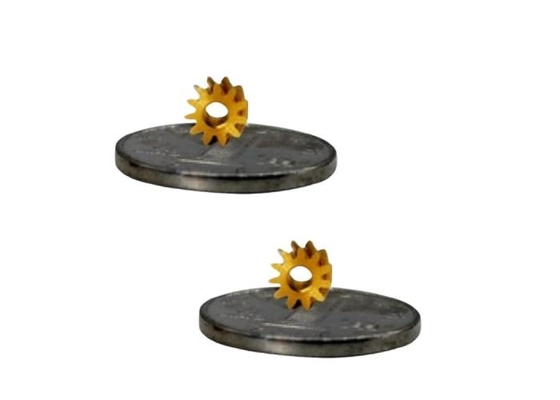 2.0mm M0.3 Helical Drive Gear T11 AGMA Class 10 Levels Brass Alloy